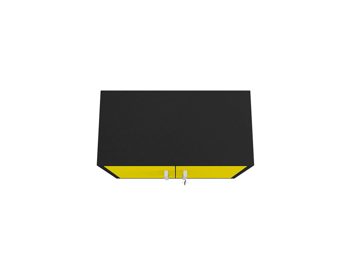 Lunde Floating Garage Cabinet - Matte Black/Yellow - Set of 2
