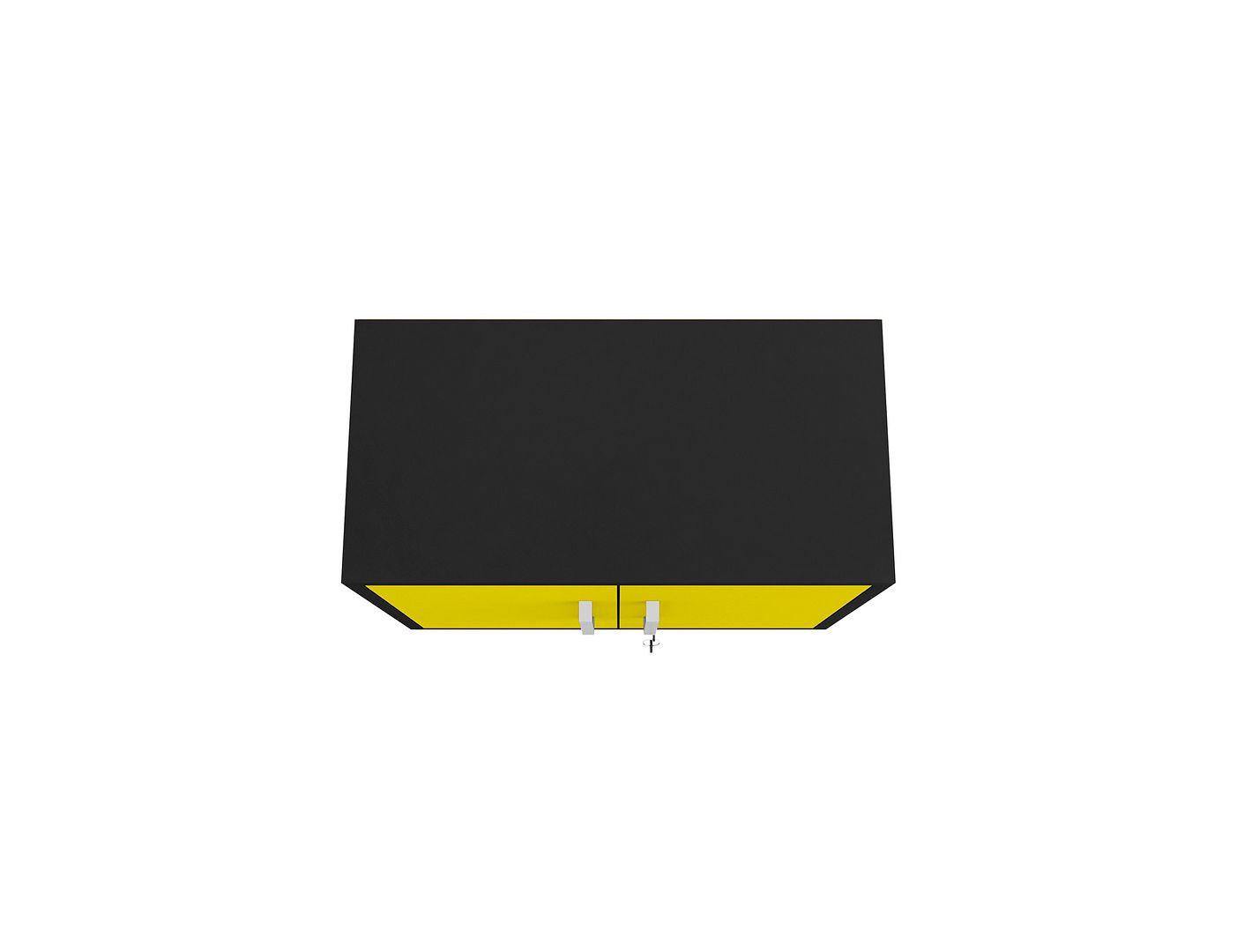 Lunde Floating Garage Cabinet - Matte Black/Yellow - Set of 2