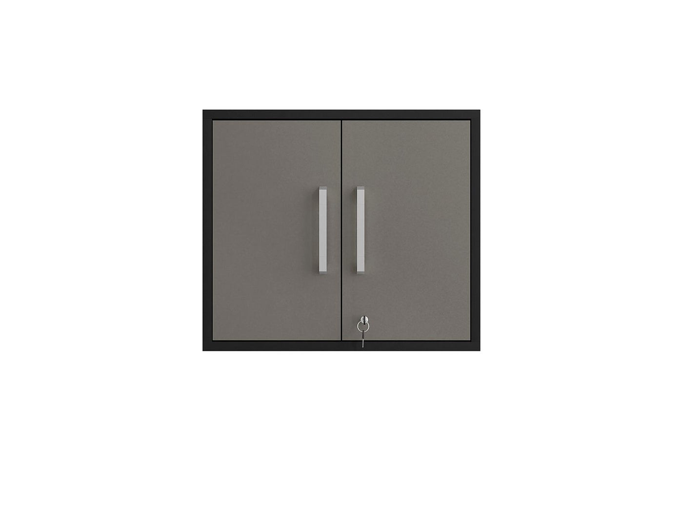 Lunde Floating Garage Cabinet - Matte Black/Grey - Set of 2