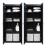 Klinte Storage Closet - Black - Set of 2