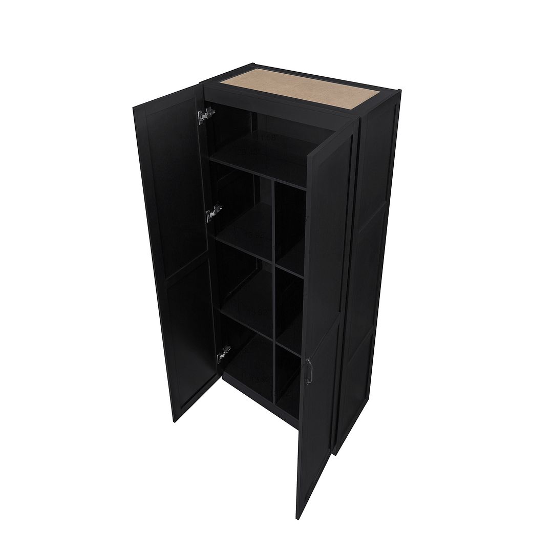 Klinte Storage Closet - Black - Set of 2