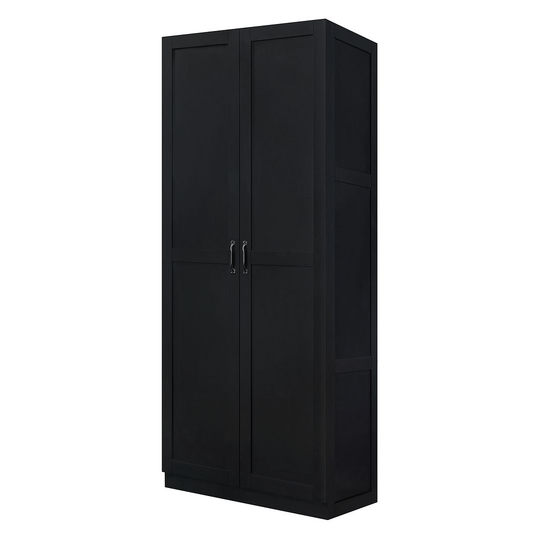 Klinte Storage Closet - Black - Set of 2