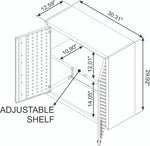 Maximus Floating Garage Cabinet - White - Set of 2