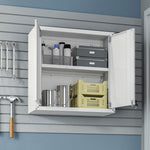 Maximus Floating Garage Cabinet - White - Set of 2