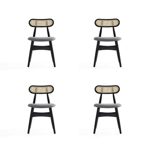 Oliver Dining Chair - Black/Grey - Set of 4