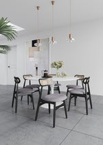 Oliver Dining Chair - Black/Grey - Set of 4