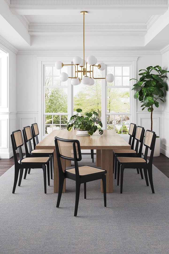 Stensby Dining Chair - Black/Natural Cane - Set of 4