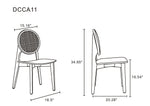 Koldby Round Dining Chair - Black/Natural Cane - Set of 4