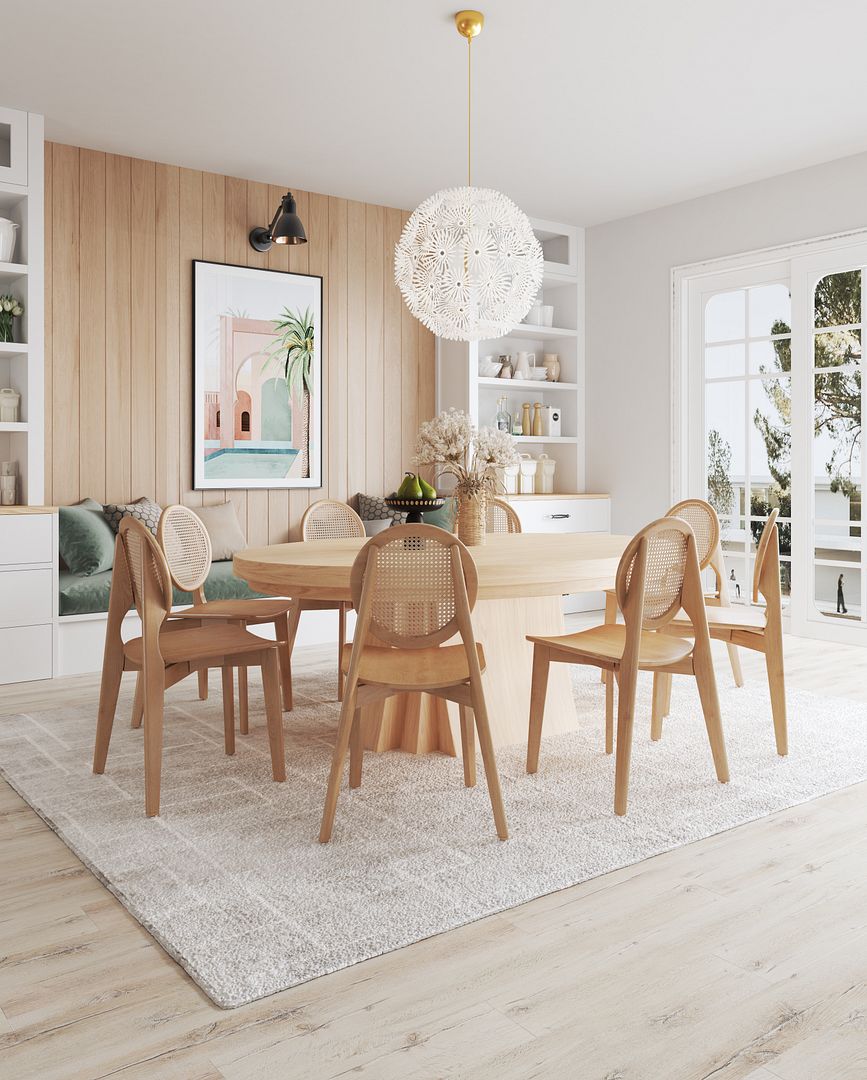 Koldby Round Dining Chair - Nature Cane - Set of 4