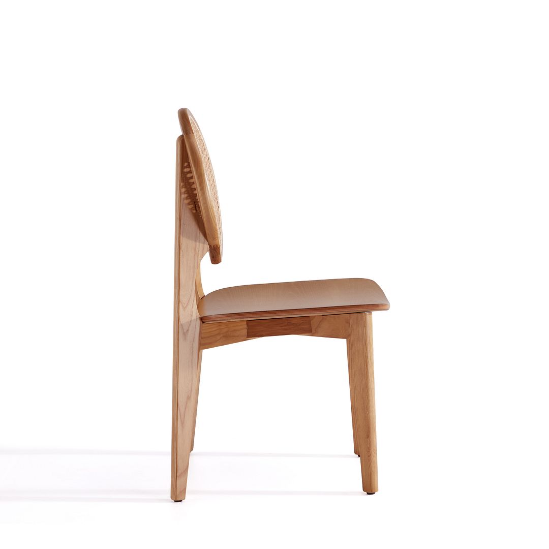 Koldby Round Dining Chair - Nature Cane - Set of 4