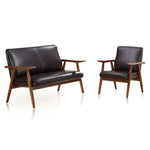 Ouidah Loveseat and Armchair Set - Black