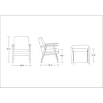 Ouidah Loveseat and Armchair Set - Black