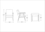 Ouidah Loveseat and Armchair Set - Black