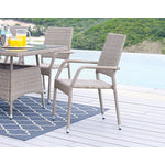 Nueces Stackable Outdoor Dining Chair - Set of 2 - Nature Tan Weave