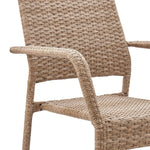 Nueces Stackable Outdoor Dining Chair - Set of 2 - Nature Tan Weave