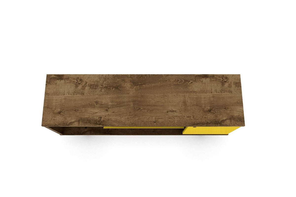 Lekedi 53" TV Stand - Rustic Brown/Yellow