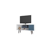 Lekedi 53" TV Stand - White/Aqua Blue