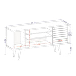 Lekedi 53" TV Stand - White/Aqua Blue