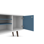 Lekedi 53" TV Stand - White/Aqua Blue