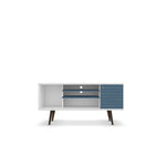 Lekedi 53" TV Stand - White/Aqua Blue