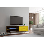 Lekedi 63" TV Stand - Rustic Brown/Yellow