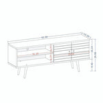 Lekedi 63" TV Stand - Rustic Brown/Yellow