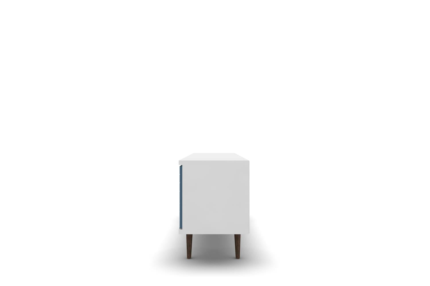 Lekedi 63" TV Stand - White/Aqua Blue