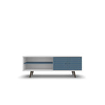 Lekedi 63" TV Stand - White/Aqua Blue