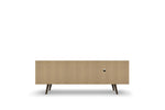 Lekedi 63" TV Stand - Matte White/Rustic Brown