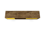 Lekedi 71" TV Stand - Rustic Brown/Yellow