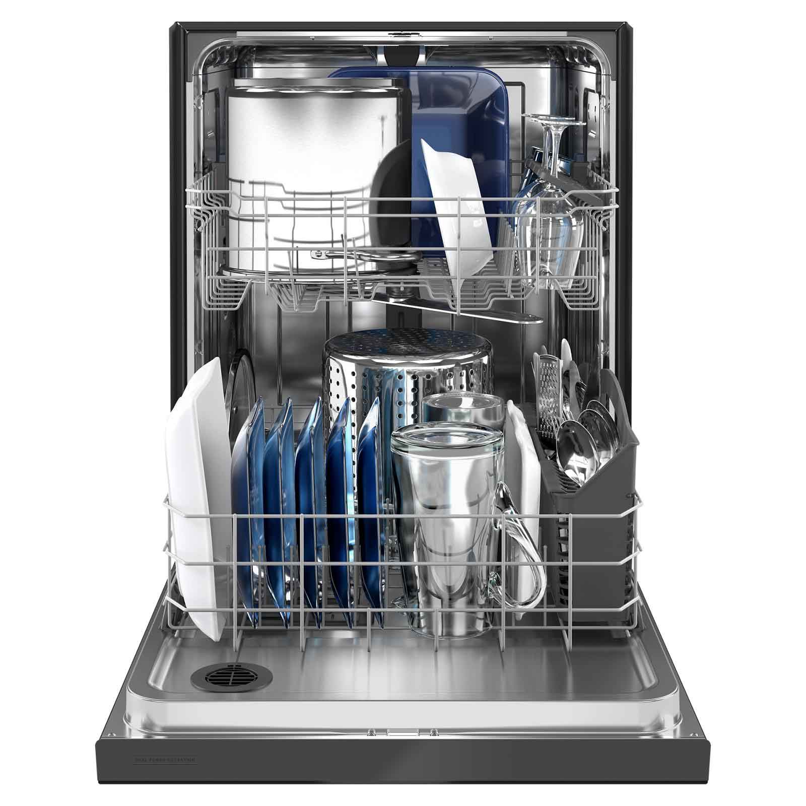 Maytag 24" Black dishwasher with Dual Power filtration (50 dBA) - MDB4949SKB