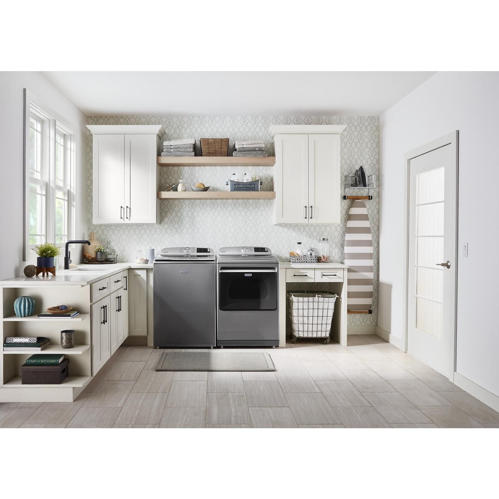 Maytag Metallic Slate Smart Electric Dryer with Steam (7.4 Cu.Ft.) - YMED7230HC