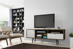 Lekedi 71" TV Stand - Rustic Brown/White