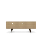 Lekedi 71" TV Stand - Rustic Brown/White