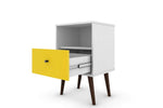 Lekedi I Night Table - White/Yellow