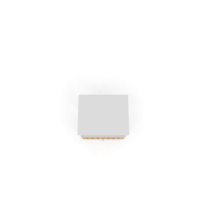 Lekedi I Night Table - White/3D Brown Print