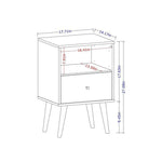 Lekedi I Night Table - Rustic Brown/Aqua Blue