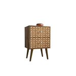 Lekedi II Night Table - Rustic Brown/3D Brown Print