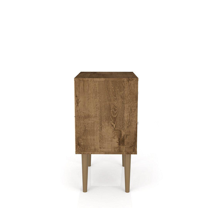Lekedi II Night Table - Rustic Brown/3D Brown Print