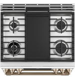 GE Café Matte White Slide-in Dual-Fuel Double Oven Range with Built-In WiFi (7.0 cu ft) - CC2S950P4MW2