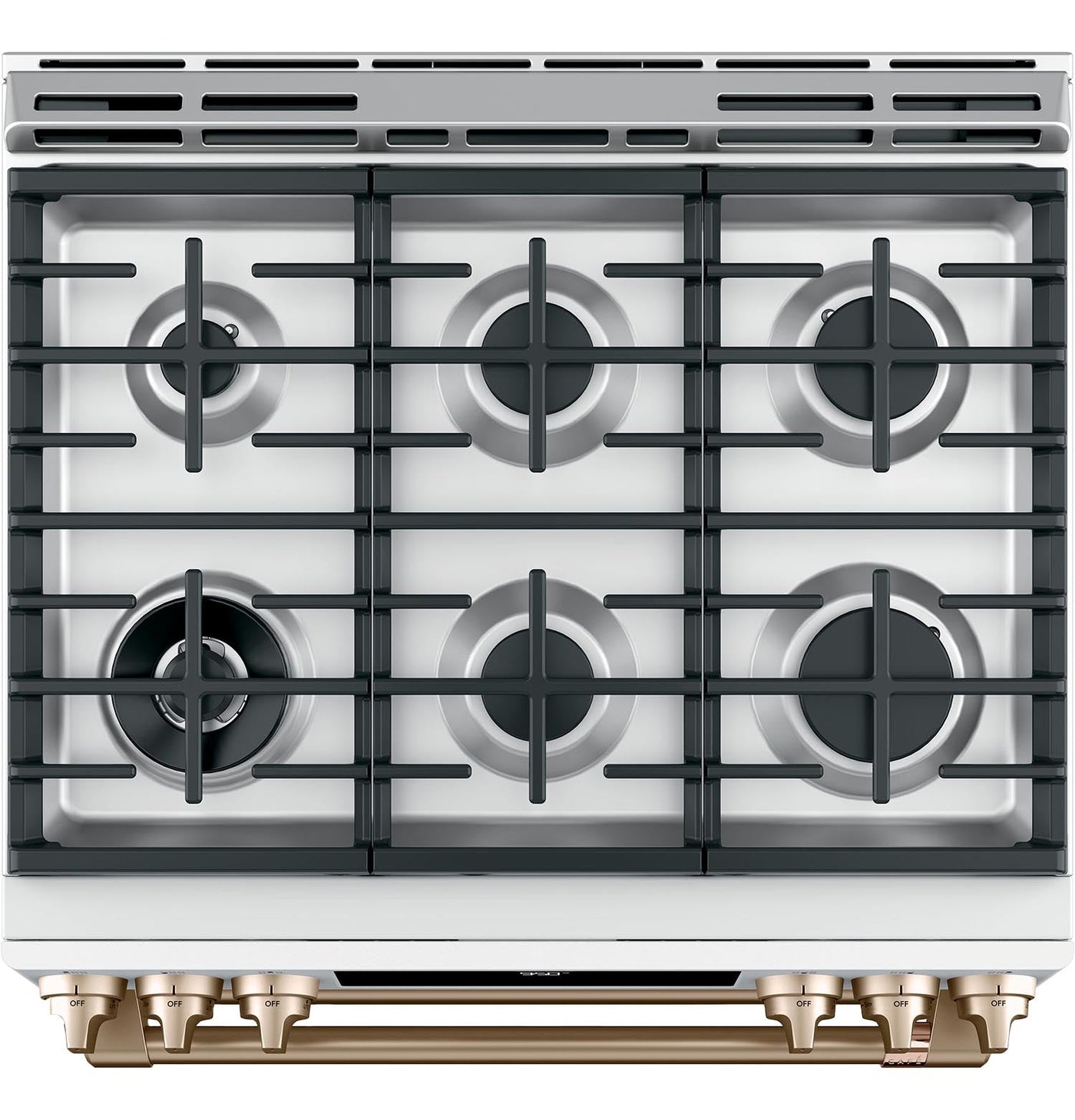 GE Café Matte White Slide-in Dual-Fuel Double Oven Range with Built-In WiFi (7.0 cu ft) - CC2S950P4MW2