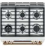 GE Café Matte White Slide-in Dual-Fuel Double Oven Range with Built-In WiFi (7.0 cu ft) - CC2S950P4MW2
