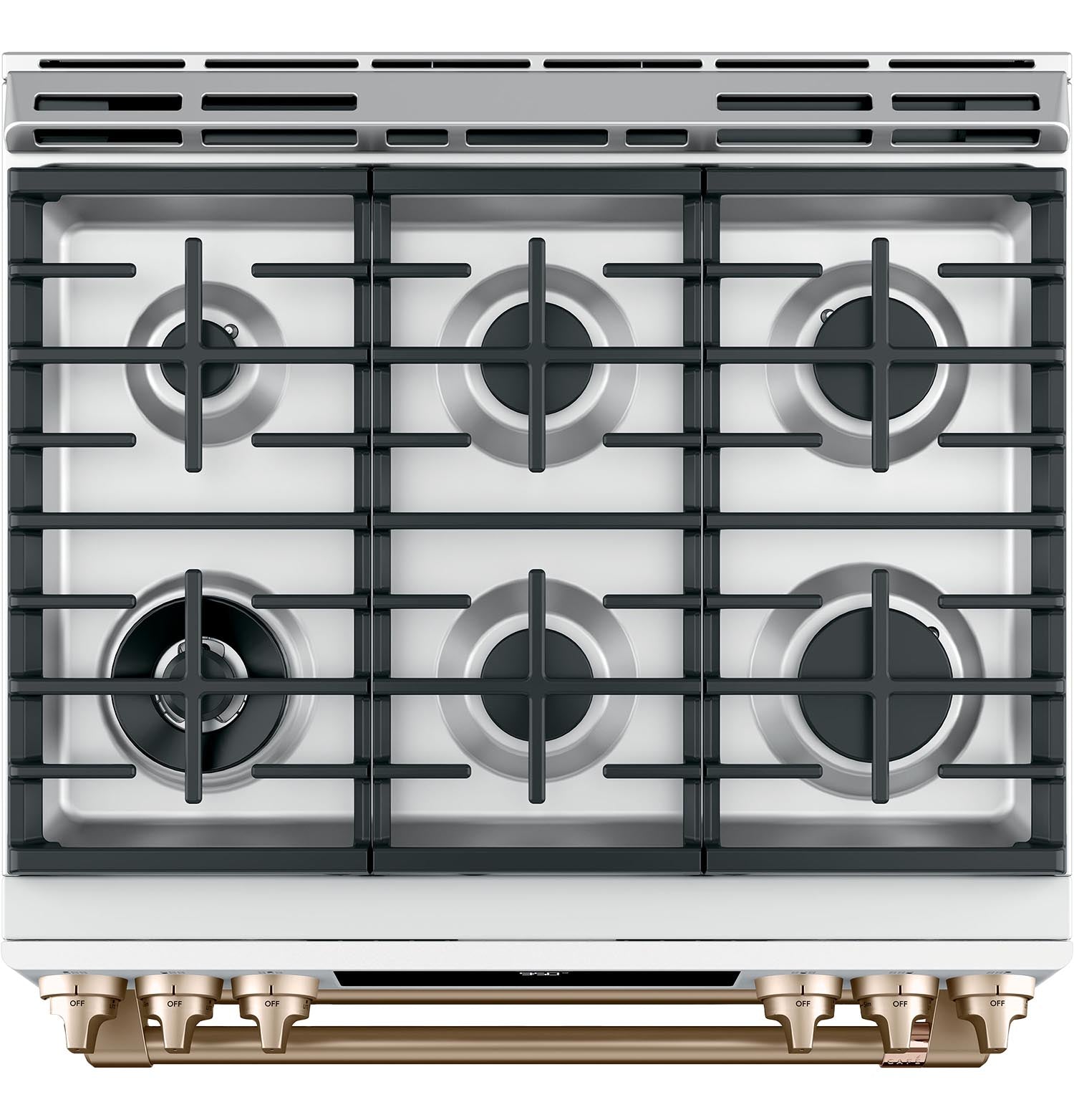 GE Café Matte White Slide-in Dual-Fuel Double Oven Range with Built-In WiFi (7.0 cu ft) - CC2S950P4MW2
