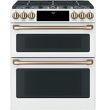 GE Café Matte White Slide-in Dual-Fuel Double Oven Range with Built-In WiFi (7.0 cu ft) - CC2S950P4MW2