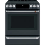 GE Café Matte Black 30" Electric Range with Built-in WiFi and No-Preheat Air Fry (5.7 Cu. Ft) - CCES700P3MD1