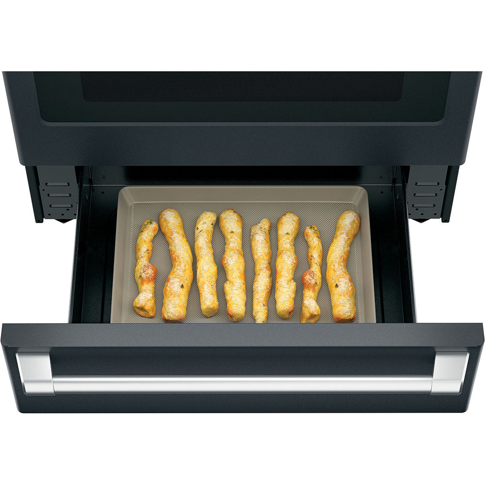 GE Café Matte Black 30" Electric Range with Built-in WiFi and No-Preheat Air Fry (5.7 Cu. Ft) - CCES700P3MD1
