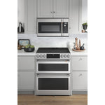 GE Café Stainless Steel 30" Electric Double Oven Range with Built-in Wifi and No-Preheat Air Fry (6.7 Cu. Ft) - CCES750P2MS1