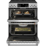 GE Café Stainless Steel 30" Electric Double Oven Range with Built-in Wifi and No-Preheat Air Fry (6.7 Cu. Ft) - CCES750P2MS1