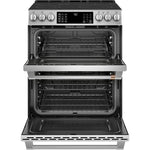 GE Café Stainless Steel 30" Electric Double Oven Range with Built-in Wifi and No-Preheat Air Fry (6.7 Cu. Ft) - CCES750P2MS1