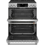 GE Café Stainless Steel 30" Electric Double Oven Range with Built-in Wifi and No-Preheat Air Fry (6.7 Cu. Ft) - CCES750P2MS1